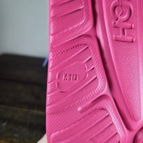 NEW HOKA One One Ora Recovery Slides 3 Mens Size 10 Comfy Sandals Pink Yarrow - Picture 10 of 12